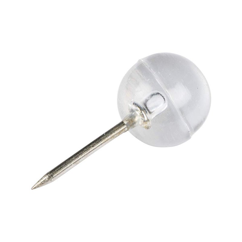 JAM PAPER Colorful Push Pins - Round Head Map Thumb Tacks - Clear Pushpins - 100/Pack - Image 3
